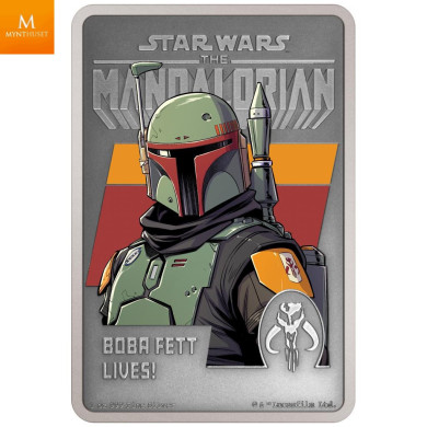 Niue 2022 BOBA FETT 1 OZ  MANDALORIAN POSTERS KVALITET ANTIKK FINISH