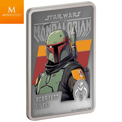 Niue 2022 BOBA FETT 1 OZ  MANDALORIAN POSTERS KVALITET ANTIKK FINISH