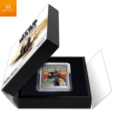 Niue 2022 BOBA FETT 1 OZ  MANDALORIAN POSTERS KVALITET ANTIKK FINISH
