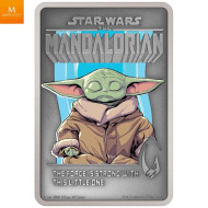 Niue 2022 GROGU 1 OZ  MANDALORIAN POSTERS KVALITET ANTIKK FINISH