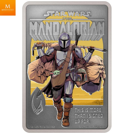 Niue 2022 THE MANDALORIAN 1 OZ  MANDALORIAN POSTERS KVALITET ANTIKK FINISH