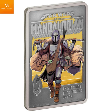 Niue 2022 THE MANDALORIAN 1 OZ  MANDALORIAN POSTERS KVALITET ANTIKK FINISH