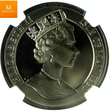 Isle of Man Crown 1990 Penny Black kvalitet proof, NGC PF69