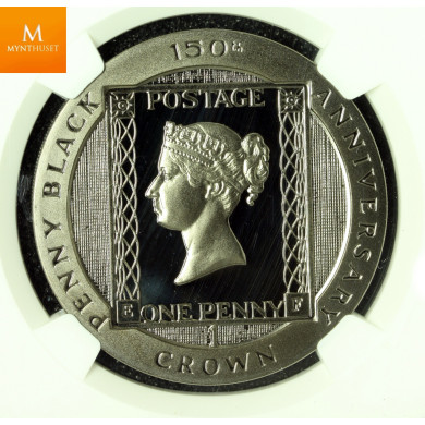 Isle of Man Crown 1990 Penny Black kvalitet proof, NGC PF69