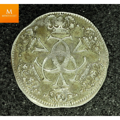 Sølvavslag u/år av dukat Christian V. Type III. NM.24b