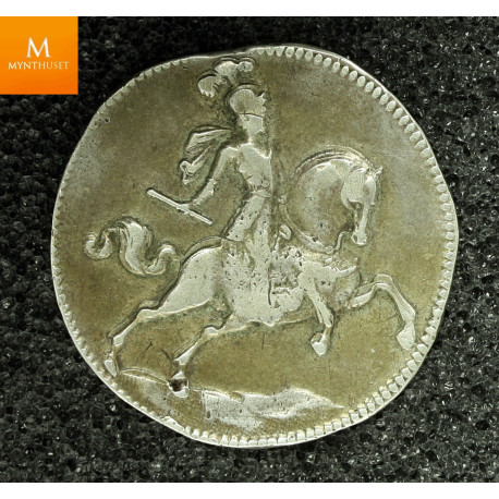 Sølvavslag u/år av dukat Christian V. Type III. NM.24b