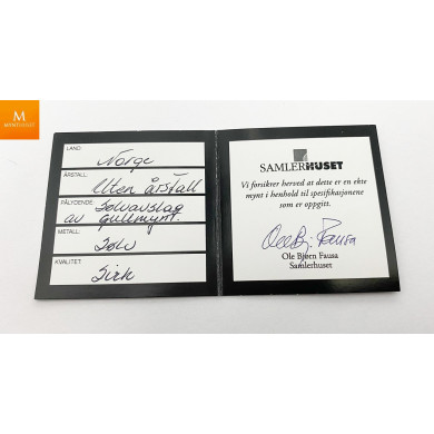 Sølvavslag u/år av dukat Christian V. Type III. NM.24b