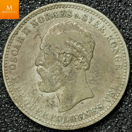 2 kroner 1893 kvalitet 1 i kapsel