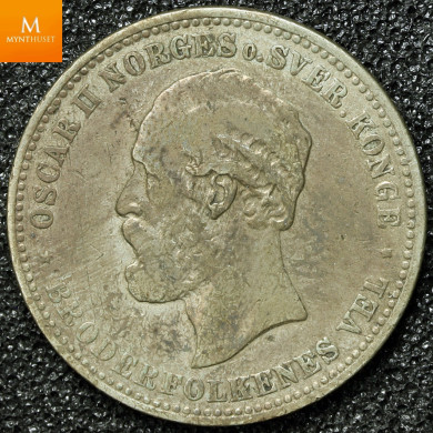 2 kroner 1893 kvalitet 1 i kapsel