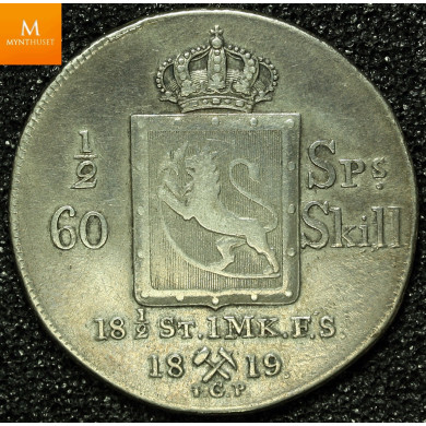 1/2 Speciedaler 1819 kvalitet 1
