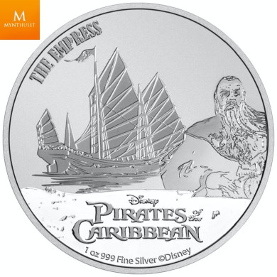 Niue 2021 "THE EMPRESS™"  1 OZ  SØLV PIRATES OF THE CARIBBEAN™ KVALITET BU I KAPSEL Niue 2021 "THE EMPRESS™"  1 OZ  SØLV PIRATES OF THE CARIBBEAN™ KVALITET BU I KAPSEL