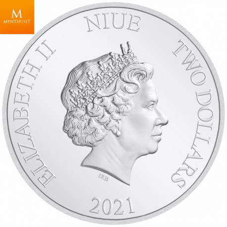 Niue 2021 "THE EMPRESS™"  1 OZ  SØLV PIRATES OF THE CARIBBEAN™ KVALITET BU I KAPSEL