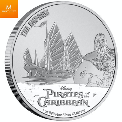 Niue 2021 "THE EMPRESS™"  1 OZ  SØLV PIRATES OF THE CARIBBEAN™ KVALITET BU I KAPSEL Niue 2021 "THE EMPRESS™"  1 OZ  SØLV PIRATES OF THE CARIBBEAN™ KVALITET BU I KAPSEL