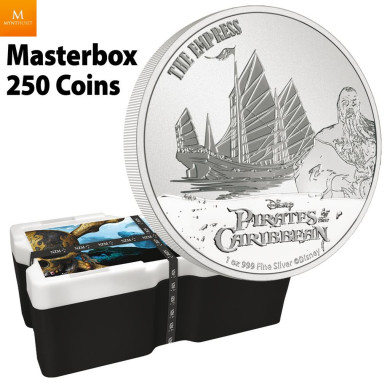 Niue 2021 "THE EMPRESS™"  1 OZ  SØLV PIRATES OF THE CARIBBEAN™ KVALITET BU I KAPSEL Niue 2021 "THE EMPRESS™"  1 OZ  SØLV PIRATES OF THE CARIBBEAN™ KVALITET BU I KAPSEL