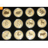 12 oz rent gull, unik mulighet! Australia Lunar Series 2 komplett sett med 12 stk 1 oz gullmynter i kvalitet BU