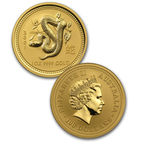 12 oz rent gull, unik mulighet! Australia Lunar Series 2 komplett sett med 12 stk 1 oz gullmynter i kvalitet BU