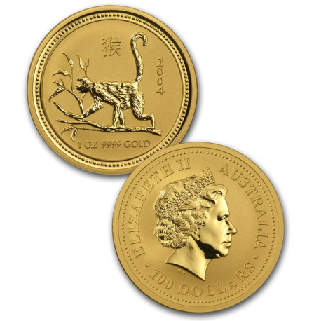 12 oz rent gull, unik mulighet! Australia Lunar Series 2 komplett sett med 12 stk 1 oz gullmynter i kvalitet BU