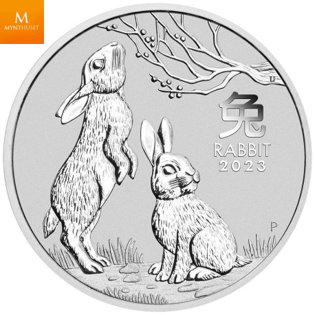 Australia 2023 1/2 oz Sølv Lunar S3 Year of the Rabbit BU M/Kapsel