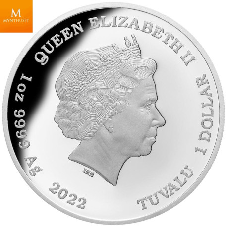 Nydelig! Niue 2022 AURORA AUSTRALIS 1 OZ  Sølv COLOR 1 dollar  Kvalitet Proof