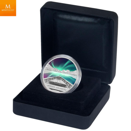 Nydelig! Niue 2022 AURORA AUSTRALIS 1 OZ  Sølv COLOR 1 dollar  Kvalitet Proof