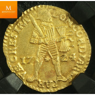 Rundeskatten gull dukat 1724 Utrecht Divers Edidition kvalitet 01