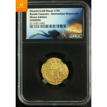 Rundeskatten gull dukat 1724 Utrecht Divers Edidition kvalitet 01