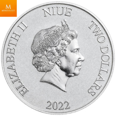 Niue 2022 DISNEY ALADDIN 30 YEARS 1 OZ  SØLV BU I KAPSEL