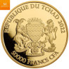 SJELDEN! REPUBLIC OF CHAD 2022 MANDALA CROCODILE  1 OZ  .9999 Gull mynt i kvalitet BU