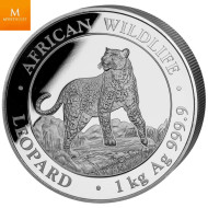 Somalia 2022 LEOPARD 1 KILO AFRICAN WILDLIFE OPPLAG KUN 500 MYNTER