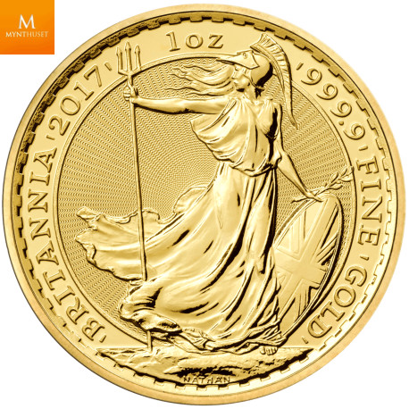 Original Tube med 10 stk 2017 Britannia 1 oz gull