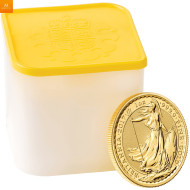 Original Tube med 10 stk 2017 Britannia 1 oz gull