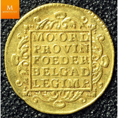 Nederland Ducat 1753 kvalitet 1+ i kapsel