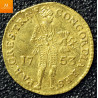 Nederland Ducat 1753 kvalitet 1+ i kapsel