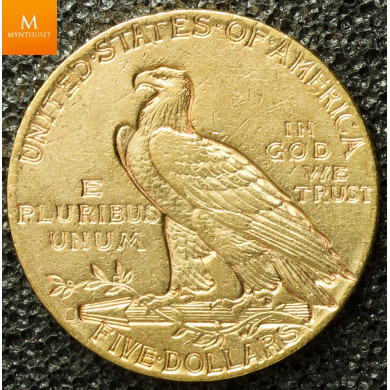 USA 5 dollar 1912 S Indian Head San Francisco kvalitet 1+/01 