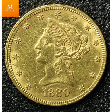 USA 10 Dollar 1880 Philadelphia Kvalitet 1+/01 i kapsel USA 10 Dollar 1880 Philadelphia Kvalitet 1+/01 i kapsel