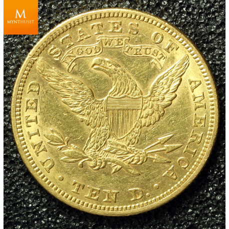 USA 10 Dollar 1880 Philadelphia Kvalitet 1+/01 i kapsel