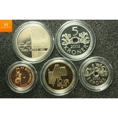 Proof mynter 2002 i kapsel Proof mynter 2002 i kapsel