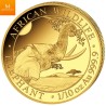 Somalia 2023 1/10 oz Gull African Elephant BU i forseglet plast