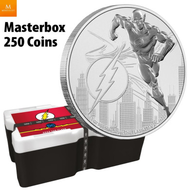 Uvanlig! Monsterboks Niue 2022 The Flash 2 DOLLAR  250 stk 1 OZ sølv mynt