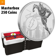 Uvanlig! Monsterboks Niue 2022 The Flash 2 DOLLAR  250 stk 1 OZ sølv mynt