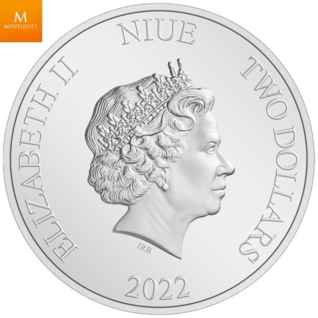 Uvanlig! Monsterboks Niue 2022 The Flash 2 DOLLAR  250 stk 1 OZ sølv mynt