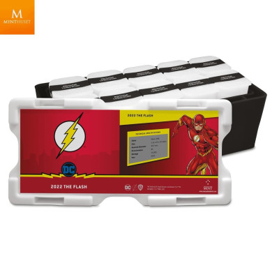 Uvanlig! Monsterboks Niue 2022 The Flash 2 DOLLAR  250 stk 1 OZ sølv mynt